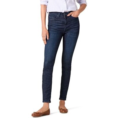 Amazon Essentials Damen Skinny-Jeans Hoher Bund Auslaufmodell, Dunkle Waschung, 44 Kurz Amazon Essentials Damen Skinny-Jeans Hoher Bund Auslaufmodell, Dunkle Waschung, 44 Kurz