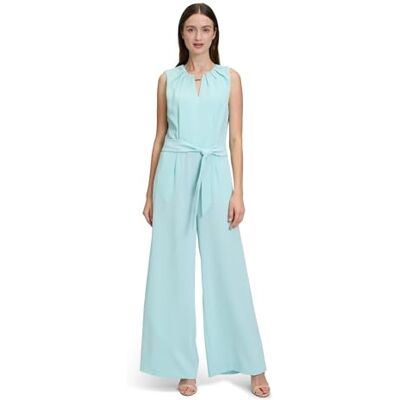 Betty & Co Damen Jumpsuit ohne Arm 38, Pastel Turquoise Betty & Co Damen Jumpsuit ohne Arm 38, Pastel Turquoise