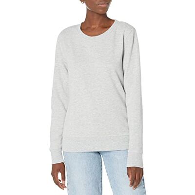 Amazon Essentials Damen Fleece-Sweatshirt zum Überziehen mit Rundhalsausschnitt (In Übergröße erhältlich), Hellgrau Meliert, XXL Amazon Essentials Damen Fleece-Sweatshirt zum Überziehen mit Rundhalsausschnitt (In Übergröße erhältlich), Hellgrau Meliert, XXL