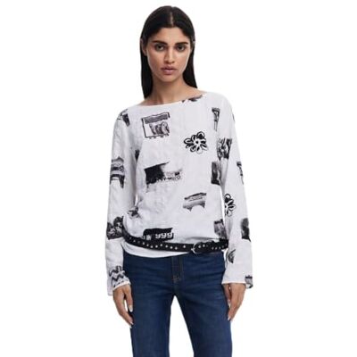 Desigual BLUS_TIQUE, 1000 White, XL Desigual BLUS_TIQUE, 1000 White, XL