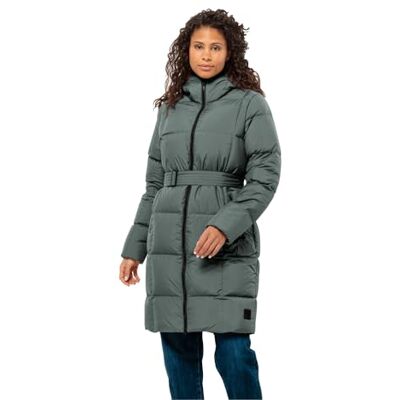 Jack Wolfskin Damen Frozen Lake Coat W Daunenmantel, Slate Green, L EU Jack Wolfskin Damen Frozen Lake Coat W Daunenmantel, Slate Green, L EU