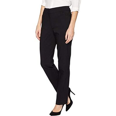 Briggs New York Damen Hose mit Geteilter Taille Anzughose, schwarz, 42 Briggs New York Damen Hose mit Geteilter Taille Anzughose, schwarz, 42