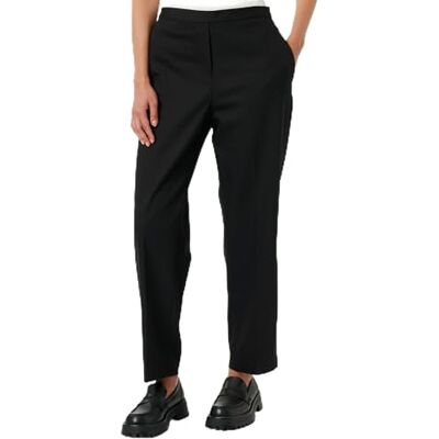 Tommy Hilfiger Damen Stoffhose Travel Slim Straight Pant Knöchelfrei, Schwarz (Black), 42 Tommy Hilfiger Damen Stoffhose Travel Slim Straight Pant Knöchelfrei, Schwarz (Black), 42
