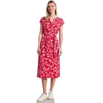 Street One Midi-Kleid mit Split Neck und Print Street One Midi-Kleid mit Split Neck und Print