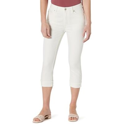 Amazon Essentials Damen Slim-Fit-Capri-Jeans mit Mittlerem Stretchanteil und Mittelhohem Bund , Weiß, 40 Amazon Essentials Damen Slim-Fit-Capri-Jeans mit Mittlerem Stretchanteil und Mittelhohem Bund , Weiß, 40