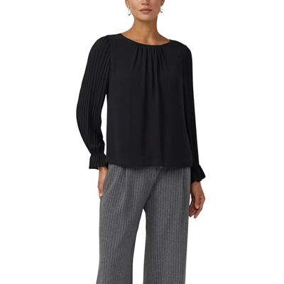 s.Oliver Festliche Bluse mit Plissee-Ärmeln s.Oliver Festliche Bluse mit Plissee-Ärmeln
