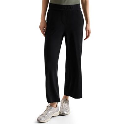 Cecil High Waist Wide Leg Hose im Loose Fit Black 2X Cecil High Waist Wide Leg Hose im Loose Fit Black 2X