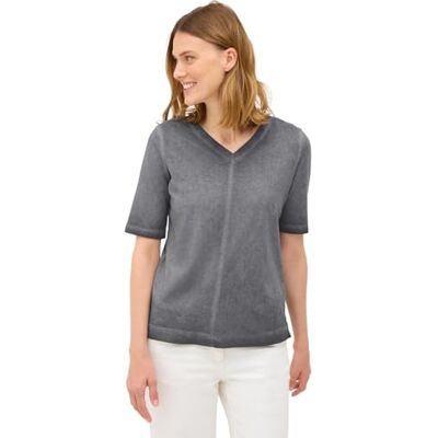 Cecil Damen V-Neck Shirt im Washed-Look Cecil Damen V-Neck Shirt im Washed-Look