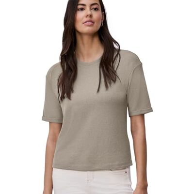 Street One Damen T-Shirt mit Rundhals im Strick-Look Street One Damen T-Shirt mit Rundhals im Strick-Look