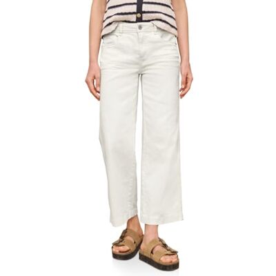 Street One Studio Mid Waist Wide Leg Hose im Casual Fit Off White 38 Street One Studio Mid Waist Wide Leg Hose im Casual Fit Off White 38