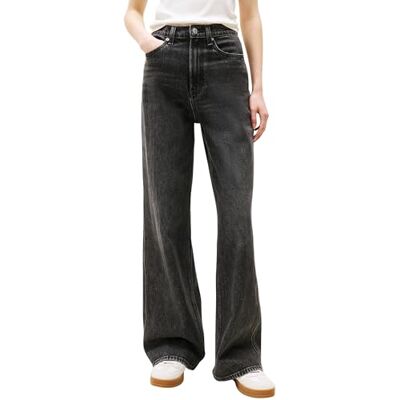 Tommy Jeans Damen Jeans Hose Claire High Rise, Schwarz (Denim Washed Black), 28W/24L Tommy Jeans Damen Jeans Hose Claire High Rise, Schwarz (Denim Washed Black), 28W/24L
