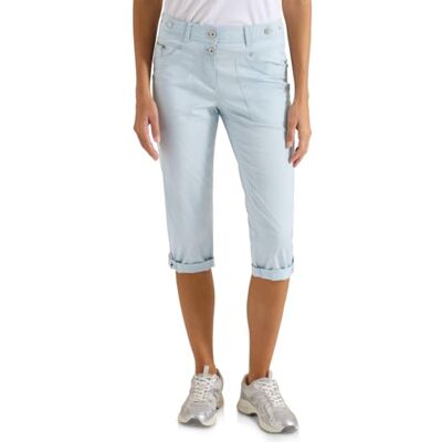 Cecil Mid Waist Slim Leg Hose mit Turn-Up Diamond Blue 29 Cecil Mid Waist Slim Leg Hose mit Turn-Up Diamond Blue 29