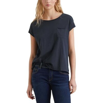 Marc O' Polo Denim Damen T-Shirt aus Bio-Baumwolle Relaxed Fit, Blau (Scandinavian Blue), XXL Marc O' Polo Denim Damen T-Shirt aus Bio-Baumwolle Relaxed Fit, Blau (Scandinavian Blue), XXL