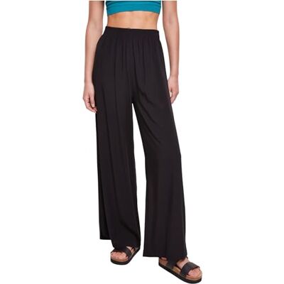 Urban Classics Damen Hose Ladies Wide Leg Viscose Pants, Weite Hose für Frauen, Loose Fit, erhältlich, Größen XS-5XL Urban Classics Damen Hose Ladies Wide Leg Viscose Pants, Weite Hose für Frauen, Loose Fit, erhältlich, Größen XS-5XL