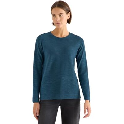 Cecil Strukturpullover Teal Blue Heather Melange M Cecil Strukturpullover Teal Blue Heather Melange M
