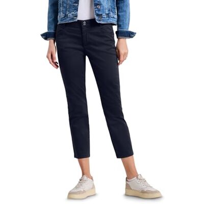 Street One 7/8 Slim Leg Hose im Satin-Look Shadowed Navy 46 Street One 7/8 Slim Leg Hose im Satin-Look Shadowed Navy 46