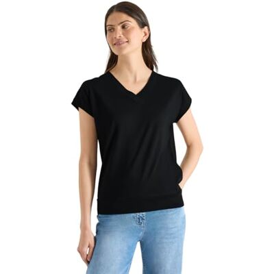 Cecil Kurzarm Shirt mit V-Neck in Unifarbe Cecil Kurzarm Shirt mit V-Neck in Unifarbe