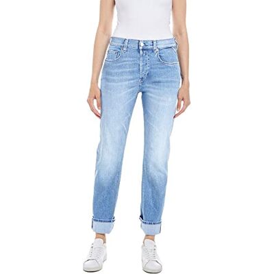 Replay Damen Jeans Maijke Straight-Fit Bio, Light Blue 010 (Blau), 27W/30L Replay Damen Jeans Maijke Straight-Fit Bio, Light Blue 010 (Blau), 27W/30L