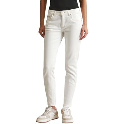 Marc O' Polo Denim Damen Jeanshose mit Stretch-Anteil Slim Fit, Mehrfarbig (White Multi 01), W36/L30 Marc O' Polo Denim Damen Jeanshose mit Stretch-Anteil Slim Fit, Mehrfarbig (White Multi 01), W36/L30