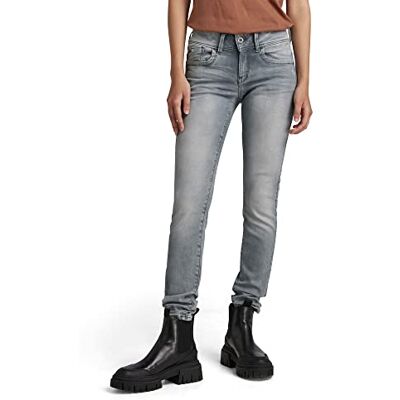 G-STAR Damen Lynn Mid Skinny Jeans Skinny, Grau (Faded Industrial Grey D06746-9882-B336), 29W / 30L G-STAR Damen Lynn Mid Skinny Jeans Skinny, Grau (Faded Industrial Grey D06746-9882-B336), 29W / 30L