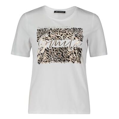 Betty Barclay Damen Basic Shirt mit Placement 42, Patch White/Black Betty Barclay Damen Basic Shirt mit Placement 42, Patch White/Black