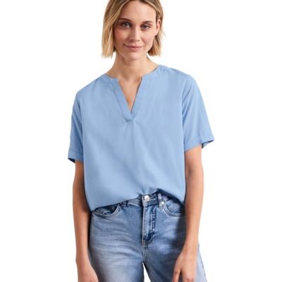 Street One Damen Kurzarm Bluse mit Turn-Up Street One Damen Kurzarm Bluse mit Turn-Up