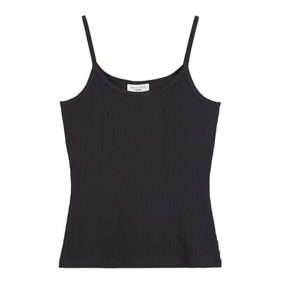 Marc O' Polo Denim Damen Trägertop mit Stretch-Anteil gerippt, Blau (Blue Depths), L Marc O' Polo Denim Damen Trägertop mit Stretch-Anteil gerippt, Blau (Blue Depths), L