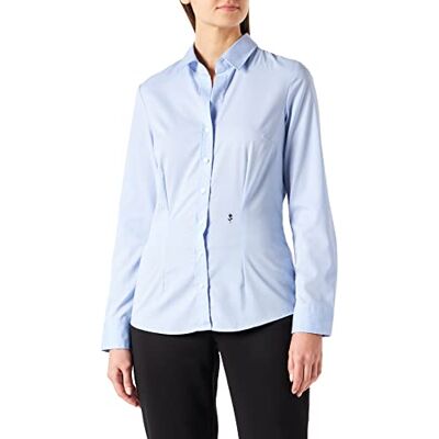 Seidensticker Damen Women Slim Longsleeve Cotton Bluse, Hellblau, 36 EU Seidensticker Damen Women Slim Longsleeve Cotton Bluse, Hellblau, 36 EU