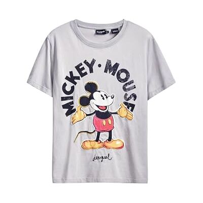Desigual TS_Mickey Mouse, 2001 NEUTRAL Gray, XL Desigual TS_Mickey Mouse, 2001 NEUTRAL Gray, XL
