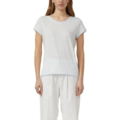 s.Oliver T-Shirt mit Rollkanten und Flammgarnstruktur s.Oliver T-Shirt mit Rollkanten und Flammgarnstruktur