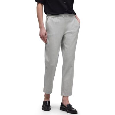 Street One Mid Waist Slim Leg Hose mit Schnalle Heather Grey Mel. 40 Street One Mid Waist Slim Leg Hose mit Schnalle Heather Grey Mel. 40