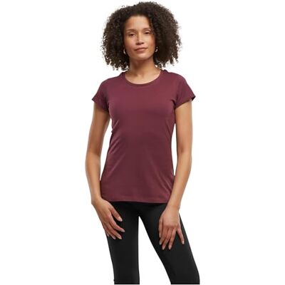 Build Your Brand Damen Basic Tee – Figurbetontes Baumwoll T-Shirt mit Rundhalsausschnitt & kurzen Ärmeln, ideal für Alltag, Freizeit & Veredelung,Burgundy,XS Build Your Brand Damen Basic Tee – Figurbetontes Baumwoll T-Shirt mit Rundhalsausschnitt & kurzen Ärmeln, ideal für Alltag, Freizeit & Veredelung,Burgundy,XS