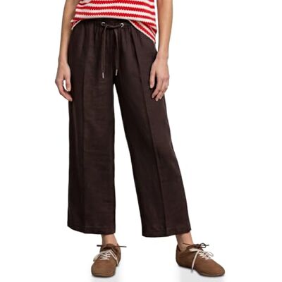 Street One Wide Leg Hose im Loose Fit auf Leinen Espresso Brown 36 Street One Wide Leg Hose im Loose Fit auf Leinen Espresso Brown 36