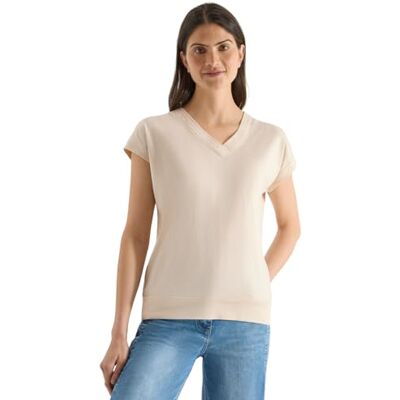 Cecil Kurzarm Shirt mit V-Neck in Unifarbe Cecil Kurzarm Shirt mit V-Neck in Unifarbe
