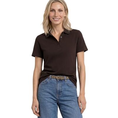 Street One Kurzarm Poloshirt in Rippstruktur Espresso Brown 44 Street One Kurzarm Poloshirt in Rippstruktur Espresso Brown 44