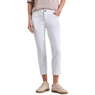 Street One 7/8 Slim Leg Hose im Satin-Look White 42 Street One 7/8 Slim Leg Hose im Satin-Look White 42
