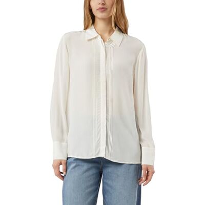 COMMA Semi-transparente Bluse aus Viskose-Crêpe COMMA Semi-transparente Bluse aus Viskose-Crêpe