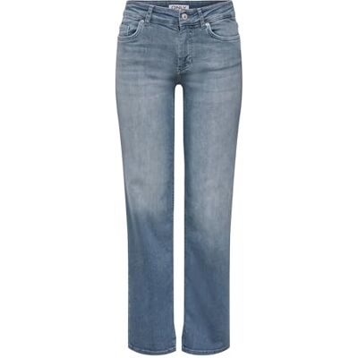 ONLY Female Straight-Fit Jeans ONLBLUSH Mittlere Taille Gerade geschnitten Jeans ONLY Female Straight-Fit Jeans ONLBLUSH Mittlere Taille Gerade geschnitten Jeans