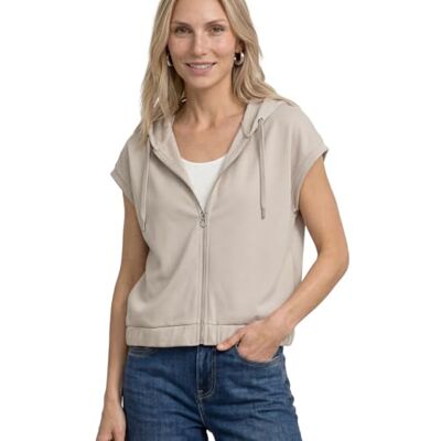 Street One Weste im Silk-Look mit Kapuze Street One Weste im Silk-Look mit Kapuze