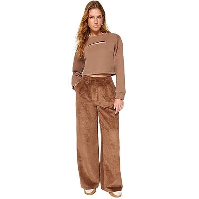 TRENDYOL Damen Gerade Hohe Taille Hose TRENDYOL Damen Gerade Hohe Taille Hose