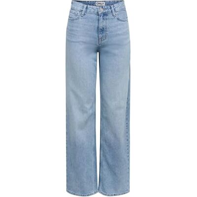 ONLY Female Jeans mit weitem Bein ONLMADDIE-O Hohe Taille Weiter Beinschnitt Jeans ONLY Female Jeans mit weitem Bein ONLMADDIE-O Hohe Taille Weiter Beinschnitt Jeans