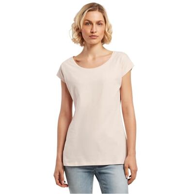 Build Your Brand Damen T-Shirt Ladies Wide Neck Tee, Farbe pink, Größe L Build Your Brand Damen T-Shirt Ladies Wide Neck Tee, Farbe pink, Größe L