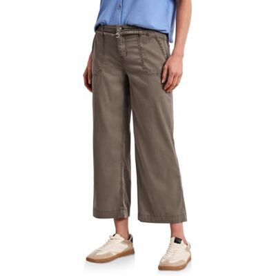 Street One Wide Leg Jeans mit Gürteldetail Brown wash 29 Street One Wide Leg Jeans mit Gürteldetail Brown wash 29