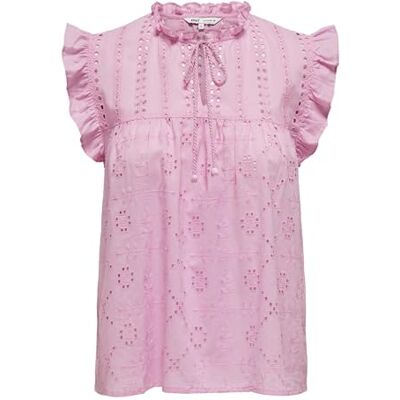 ONLY Onlreva Life S/L Emb Top WVN Noos ONLY Onlreva Life S/L Emb Top WVN Noos