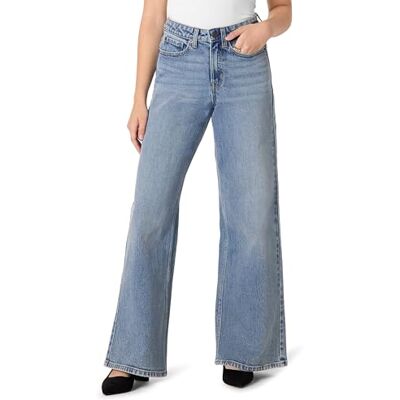 Amazon Essentials Damen Crop-Jeans mit Hoher Taille und Weitem Bein, 66,0cm Beininnenlänge, Authentische Mittlere Waschung, 38 Amazon Essentials Damen Crop-Jeans mit Hoher Taille und Weitem Bein, 66,0cm Beininnenlänge, Authentische Mittlere Waschung, 38