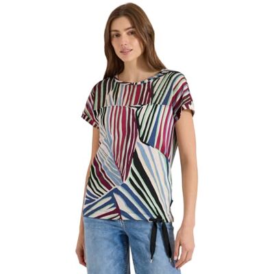 Cecil T-Shirt mit Boatneck und Mesh-Einsatz Cecil T-Shirt mit Boatneck und Mesh-Einsatz