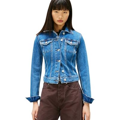 Tommy Jeans Damen Vivianne Skn Jacket Ci8132 Ext Dw0dw22489 Trucker-Jacke, DENIM (Denim Medium), M EU Tommy Jeans Damen Vivianne Skn Jacket Ci8132 Ext Dw0dw22489 Trucker-Jacke, DENIM (Denim Medium), M EU