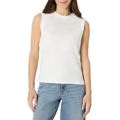 Amazon Essentials Damen Relaxed-Fit-Muscle-T-Shirt Aus Baumwolle, Weiß, M Amazon Essentials Damen Relaxed-Fit-Muscle-T-Shirt Aus Baumwolle, Weiß, M