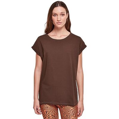 Urban Classics Damen T-Shirt Ladies Extended Shoulder Tee, T-Shirt mit überschnittenen Schultern, aus Baumwolle, erhältlich in vielen Farben, Brown, 5XL Urban Classics Damen T-Shirt Ladies Extended Shoulder Tee, T-Shirt mit überschnittenen Schultern, aus Baumwolle, erhältlich in vielen Farben, Brown, 5XL