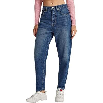 Tommy Jeans Damen Mom Uh Tpr Ch0152 Co Dw0dw19244 Konisch Zulaufend, Denim, 27W / 30L EU Tommy Jeans Damen Mom Uh Tpr Ch0152 Co Dw0dw19244 Konisch Zulaufend, Denim, 27W / 30L EU